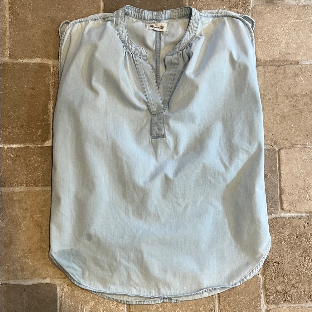 Madewell Light Blue Henley Shell